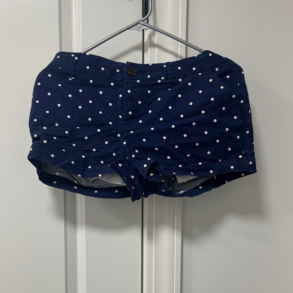 No Boundaries Navy Blue Polka Dot Shorts